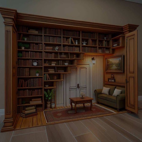 Quelle méthode adopter pour créer une pièce secrète derrière une bibliothèque dans un salon traditionnel ?