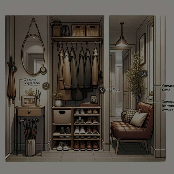 Comment optimiser l'espace de rangement dans une entrée étroite ?